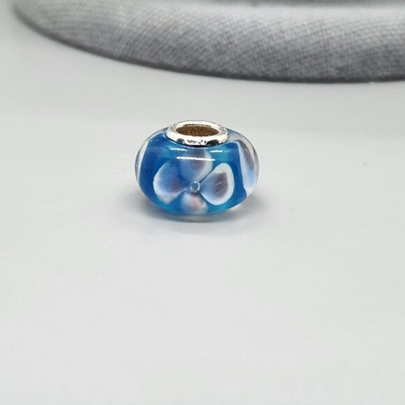 Lot of 8 - Glass Bead Charms for Bracelets marked 925 - Picture 5 of 16